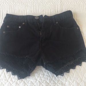 Distressed Lace Shorts